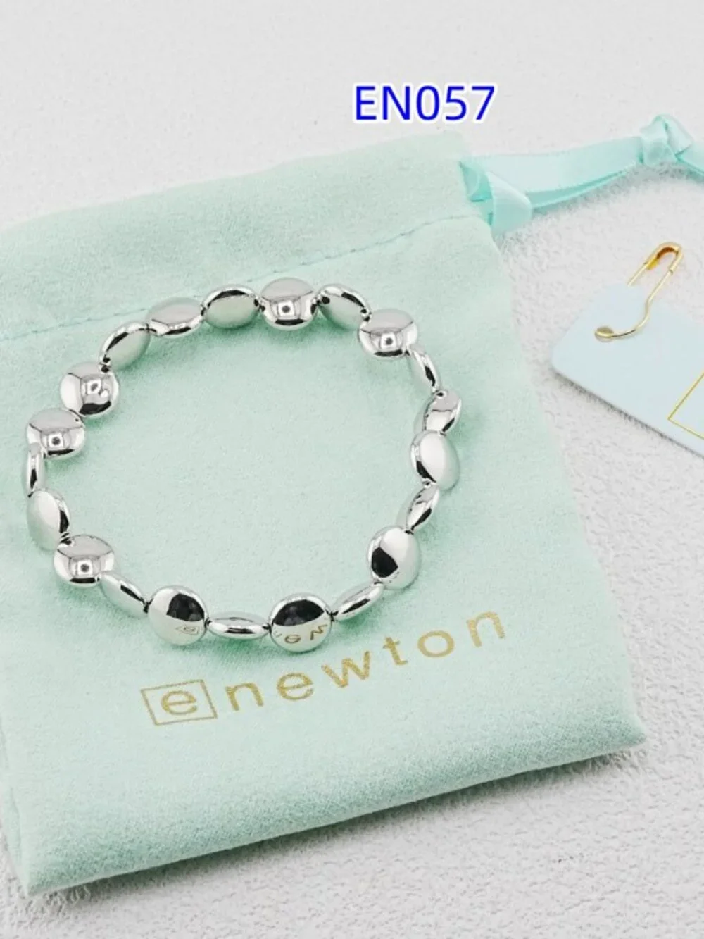 Enewton Platinum Flat Oval Bead Bracelet - Picture 3 of 4